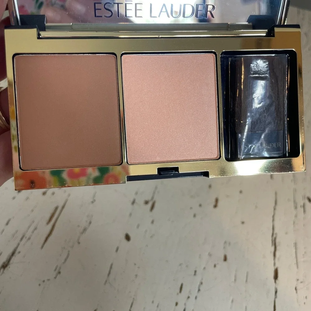Estee Lauder Pure Color Envy Sculpting Blush Palette Bronzer Luminizer & Brushes